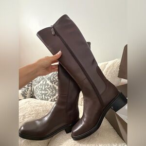 Franco Sarto burgundy/brown Over the Knee Boots🍒✨👢